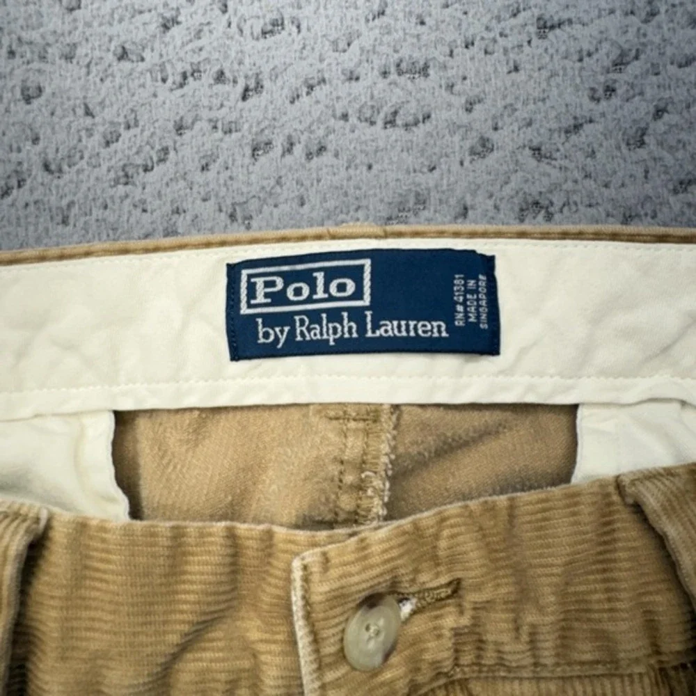 Polo‎ Ralph Lauren Pants Mens 34 Brown Corduroy Straight Leg Chino Casual
